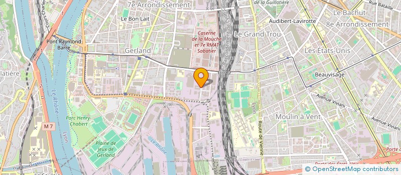 localisation de l'entreprise LE GRAND LARGE - ASSOCIATION POUR LA JEUNE CREATION EN AUVERGNE-RHONE-ALPES  LYON