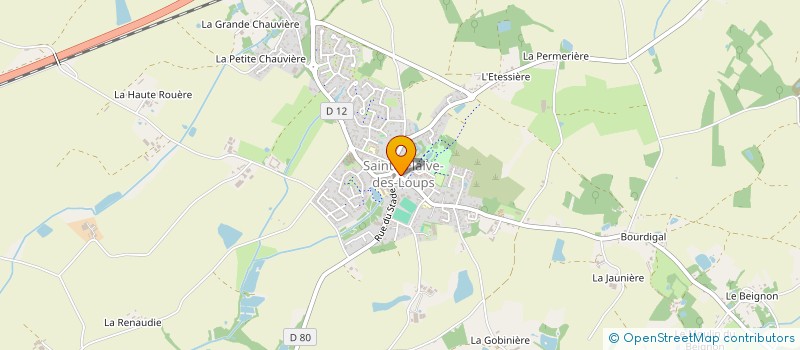 localisation de l'entreprise LE GRAND LOGIS DE LA CHENAIE  SAINTE-FLAIVE-DES-LOUPS