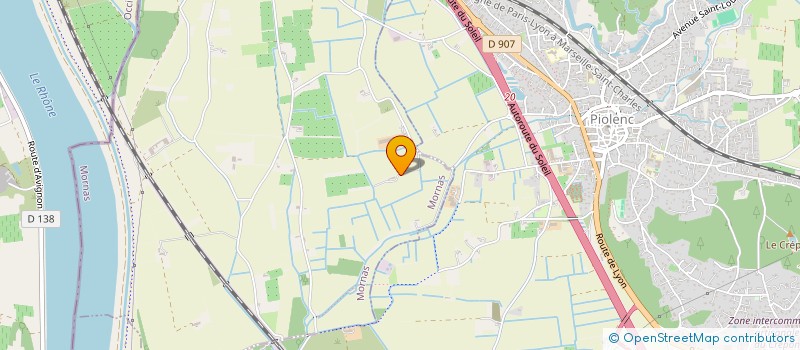 localisation de l'entreprise LE GRAND MOULAS  MORNAS