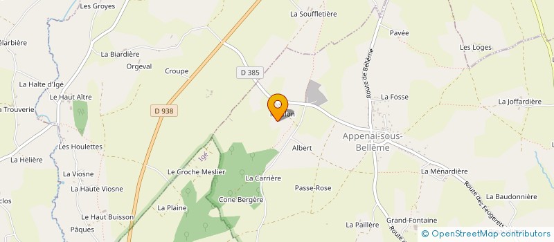 localisation de l'entreprise LE GRAND MOULON à APPENAI-SOUS-BELLEME