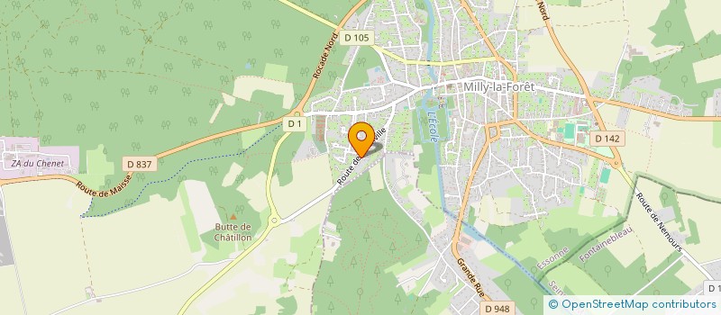 localisation de l'entreprise LE GRAND PANNETIER à MILLY-LA-FORET