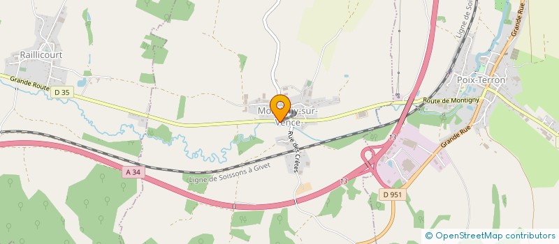 localisation de l'entreprise LE GRAND PRE  MONTIGNY-SUR-VENCE