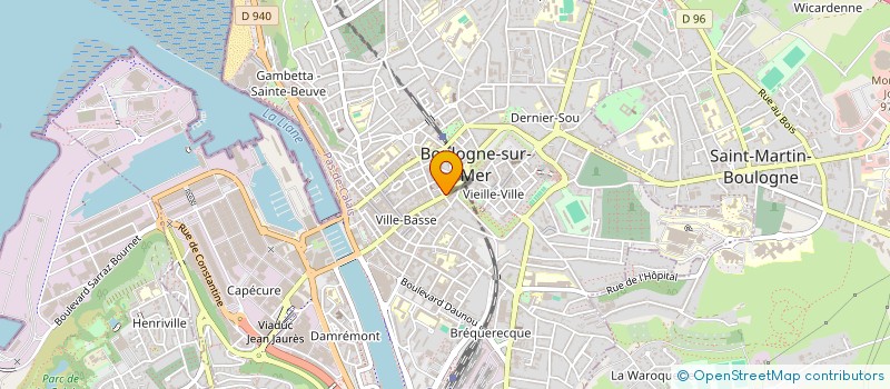 localisation de l'entreprise LE GRAND RUE à BOULOGNE-SUR-MER