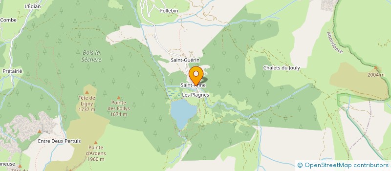 localisation de l'entreprise LE GRANGE BOUQUINE  ABONDANCE