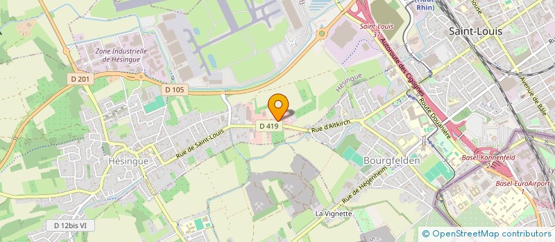 localisation de l'entreprise LE GRANIT à HESINGUE