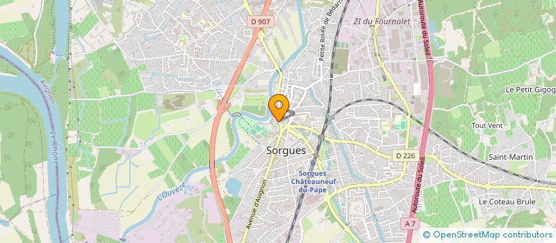 localisation de l'entreprise LE GRANIT BLEU  SORGUES