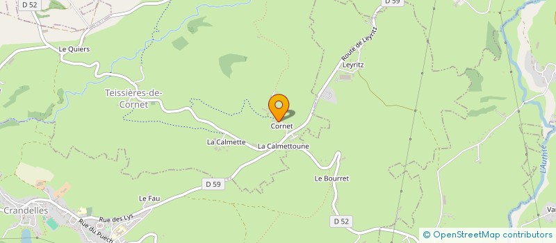 localisation de l'entreprise LE GRANJOU à TEISSIERES-DE-CORNET