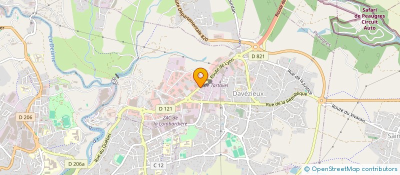 localisation de l'entreprise LE GRATINE à DAVEZIEUX