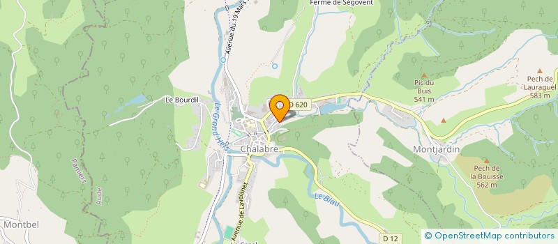 localisation de l'entreprise LE GRAU  CHALABRE