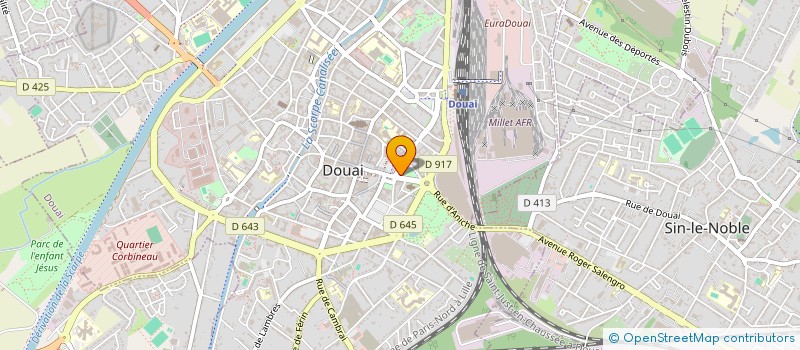 localisation de l'entreprise LE GREEN'SHH à DOUAI