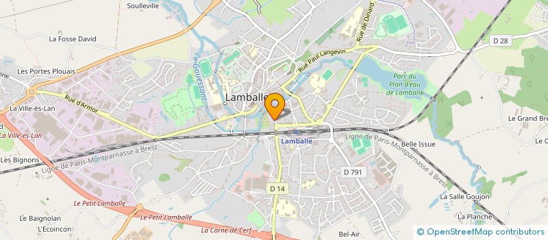 localisation de l'entreprise LE GRENIER à LAMBALLE-ARMOR