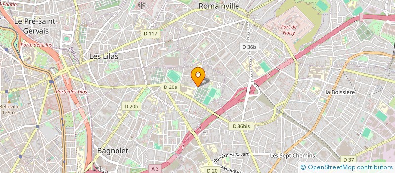 localisation de l'entreprise LE GRENIER à BAGNOLET