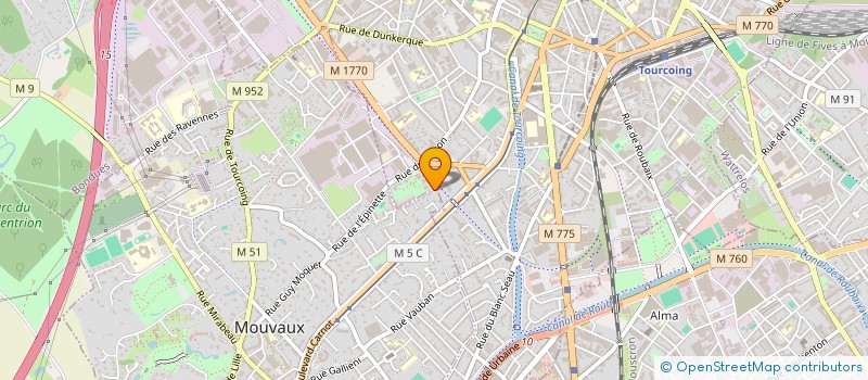 localisation de l'entreprise LE GRENIER  MOUVAUX