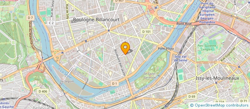 localisation de l'entreprise LE GRENIER A PAIN DU POINT DU JOUR à BOULOGNE-BILLANCOURT