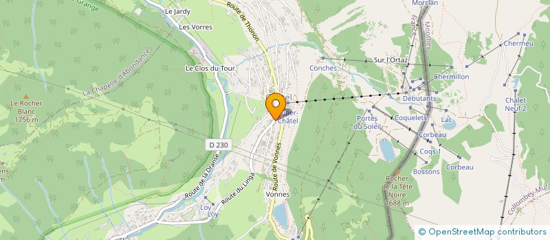 localisation de l'entreprise LE GRENIER DE CHATEL  CHATEL