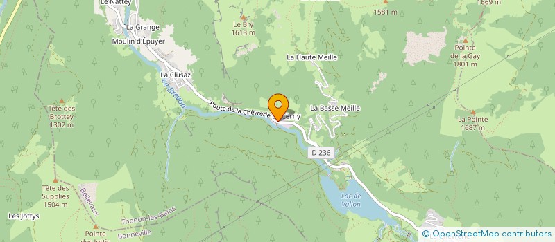 localisation de l'entreprise LE GRENIER DE FANFOUE  BELLEVAUX