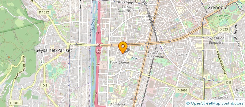 localisation de l'entreprise LE GRENIER DE L'ELYSEE à GRENOBLE