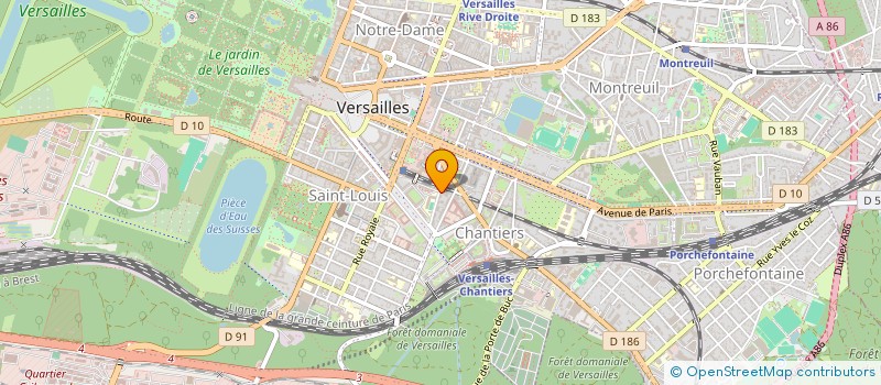 localisation de l'entreprise LE GRENIER DE SASHA à VERSAILLES