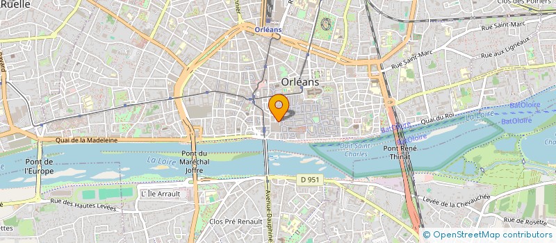 localisation de l'entreprise LE GRENIER DES HALLES à ORLEANS