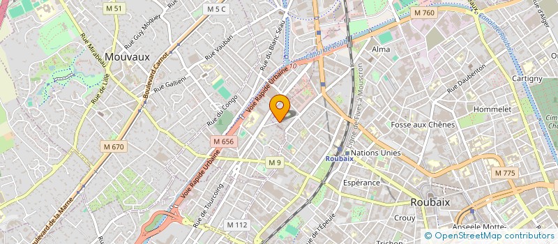 localisation de l'entreprise LE GRENIER DU CH'TI à ROUBAIX