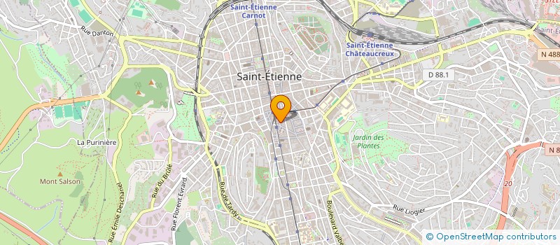 localisation de l'entreprise LE GRENIER DU SHANAK  SAINT-ETIENNE