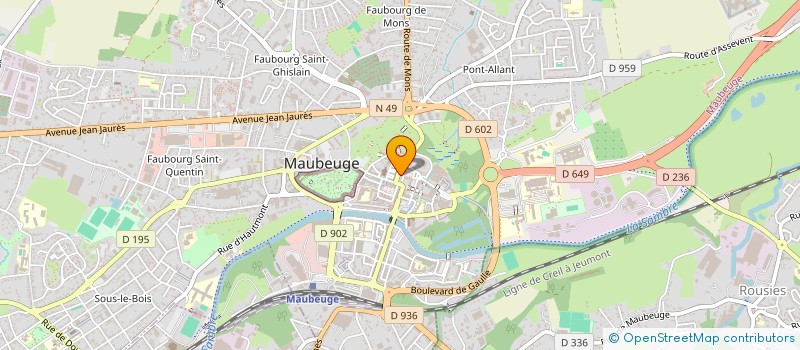 localisation de l'entreprise LE GRENIER FOLIES à MAUBEUGE