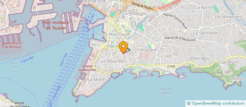 localisation de l'entreprise LE GRENIER LAMALGUE  TOULON