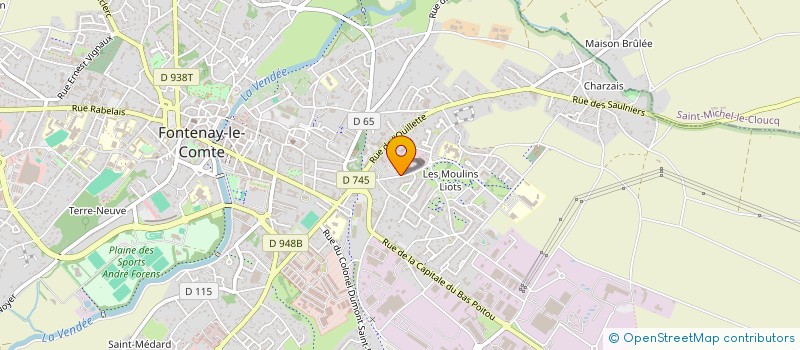 localisation de l'entreprise LE GRENIER MALIN à FONTENAY-LE-COMTE