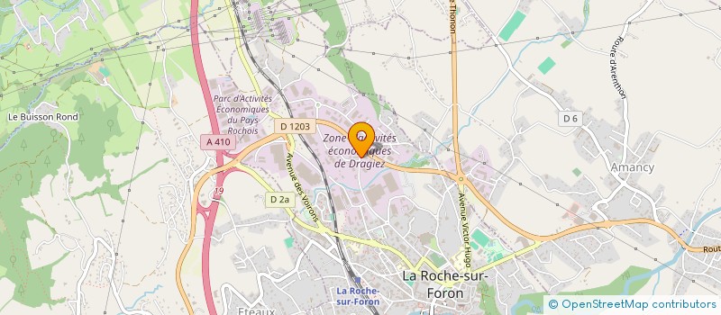 localisation de l'entreprise LE GRENIER SAVOYARD à LA ROCHE-SUR-FORON