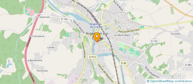 localisation de l'entreprise LE GRENIER SUR L'EAU à ARGENTON-SUR-CREUSE