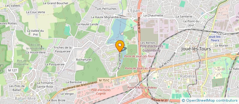 localisation de l'entreprise LE GRILL DU LAC  JOUE-LES-TOURS