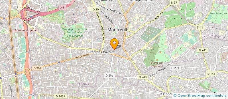 localisation de l'entreprise LE GRILLADIN DE MONTREUIL à MONTREUIL