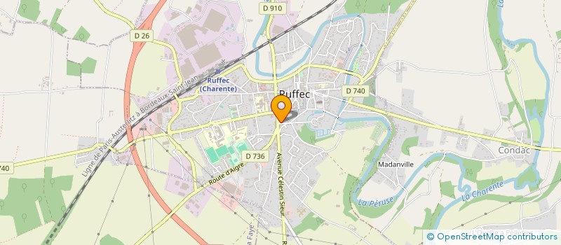 localisation de l'entreprise LE GRILLON à RUFFEC