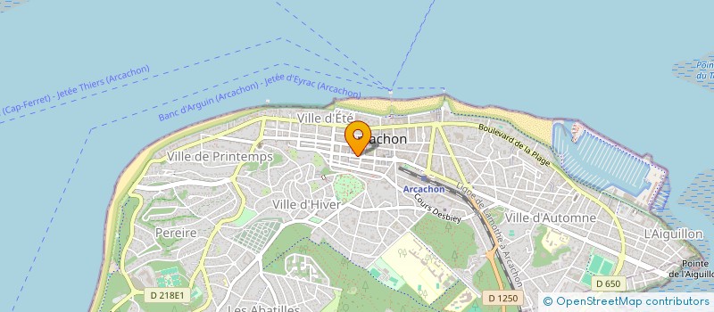 localisation de l'entreprise LE GRILLON à ARCACHON