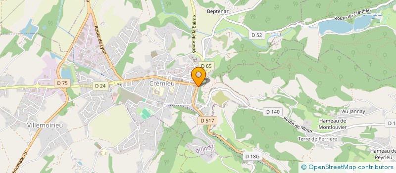 localisation de l'entreprise LE GRILLON  CREMIEU