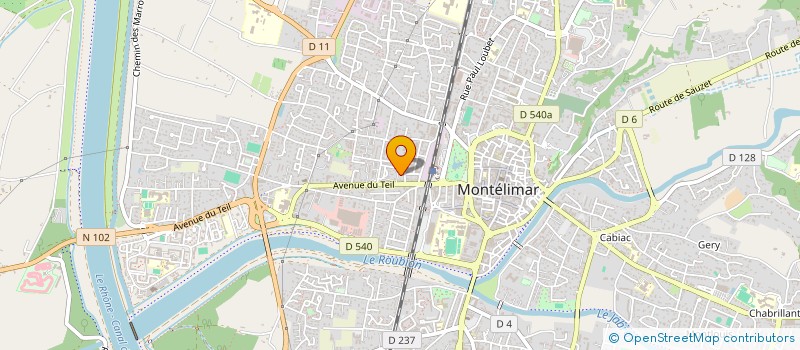 localisation de l'entreprise LE GRILLON à MONTELIMAR