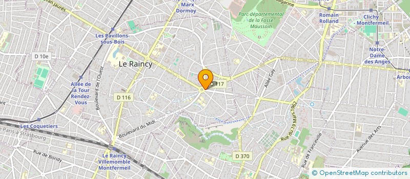 localisation de l'entreprise LE GRILLON à LE RAINCY
