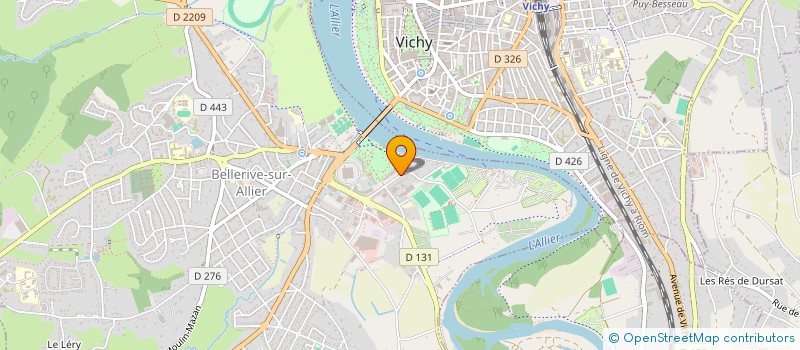 localisation de l'entreprise LE GRILLON  BELLERIVE-SUR-ALLIER