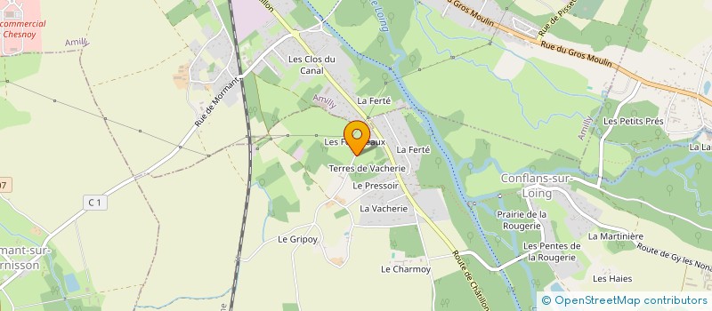 localisation de l'entreprise LE GRILLON à VIMORY