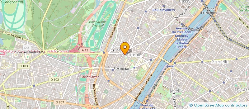 localisation de l'entreprise LE GRILLON D AUTEUIL à PARIS