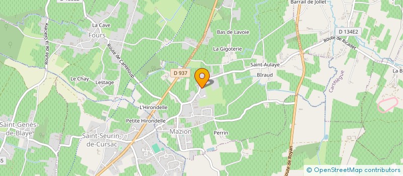 localisation de l'entreprise LE GRIOU  MAZION