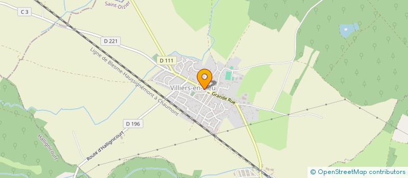 localisation de l'entreprise LE GRIZZLI à VILLIERS-EN-LIEU