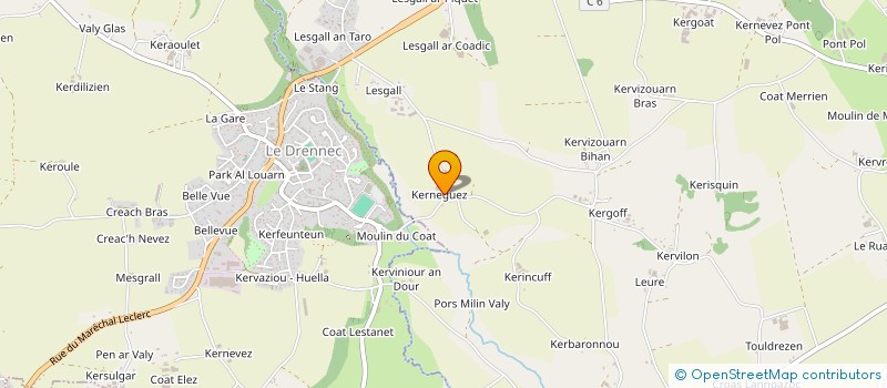 localisation de l'entreprise LE GROIN DE FOLIE à LESNEVEN