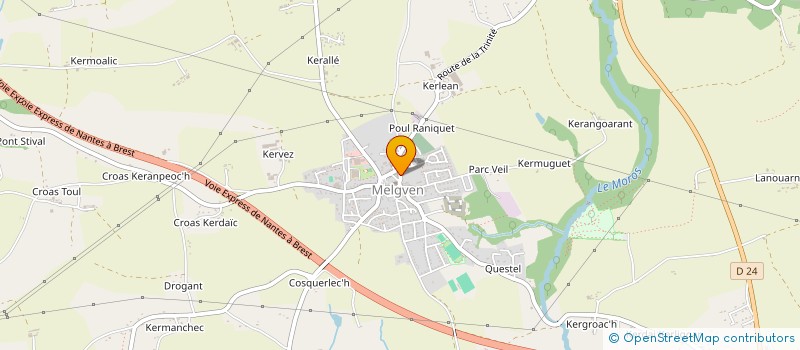 localisation de l'entreprise LE GROS  MELGVEN