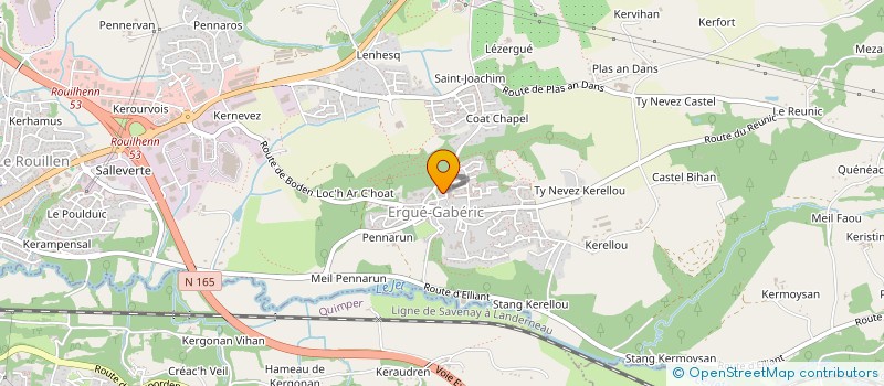 localisation de l'entreprise LE GROUPEMENT DE KERDEVOT  ERGUE-GABERIC