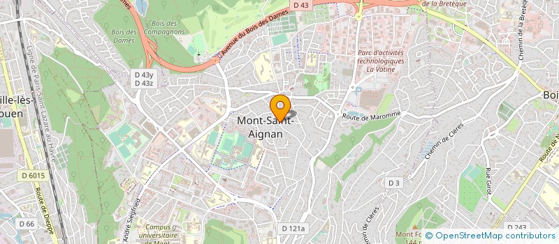 localisation de l'entreprise LE GROUPEMENT FORESTIER DU PARC DU BELAITRE  MONT-SAINT-AIGNAN