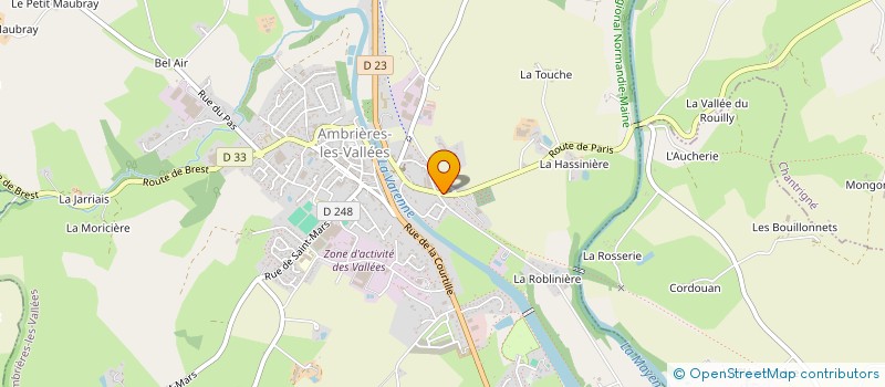 localisation de l'entreprise LE GUE DE GENES à AMBRIERES-LES-VALLEES