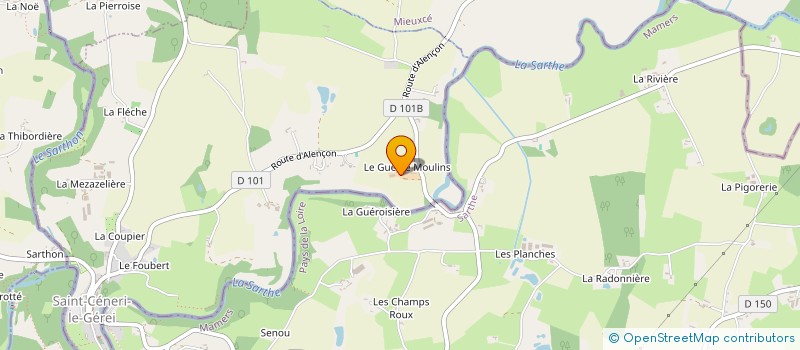 localisation de l'entreprise LE GUE DE MOULINS EARL à SAINT-CENERI-LE-GEREI