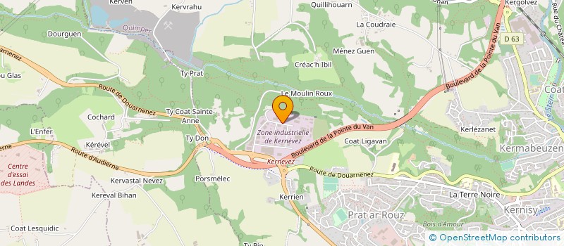 localisation de l'entreprise LE GUELLEC à QUIMPER