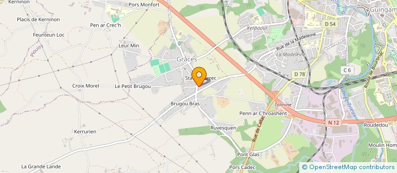 localisation de l'entreprise LE GUEN TOITURE  GRACES